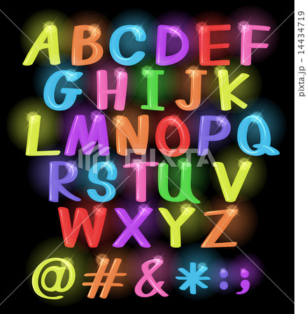 Neon coloured letters 14434719