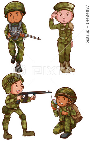 Simple sketches of the soldiers 14434887