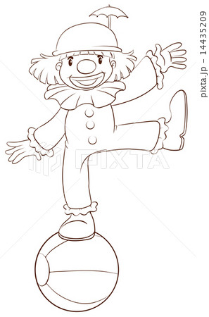 A plain sketch of a clown A plain sketch of a clown 14435209