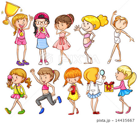 A group of young girls A group of young girls 14435667