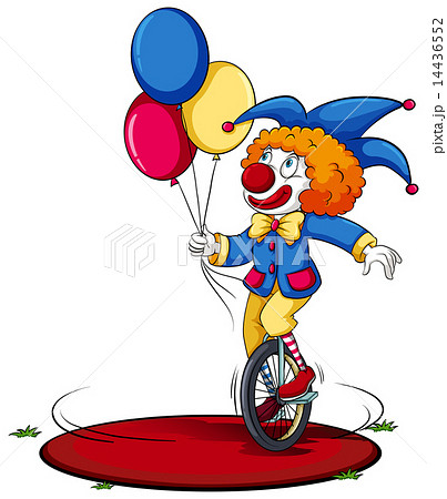 A clown running around in circle 14436552