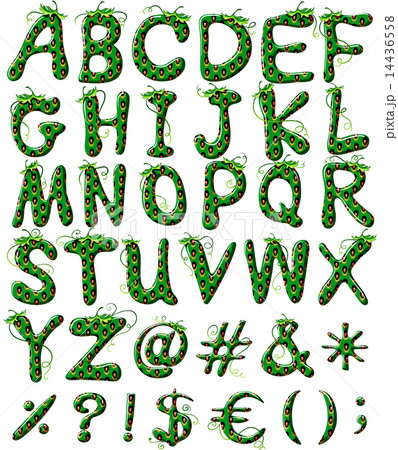 Capital letters of the alphabet in green color Capital letters of the alphabet in green color 14436558