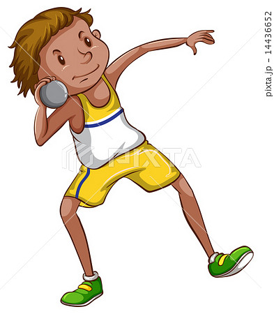 A sketch of a boy throwing a ball 14436652