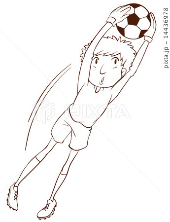 A simple sketch of a soccer player 14436978