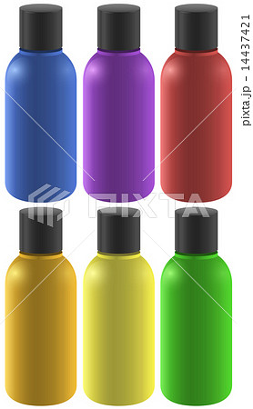Six colourful bottles 14437421