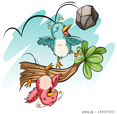Birds hit by the stone 14437423