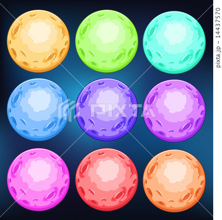 Group of colourful planets Group of colourful planets 14437570