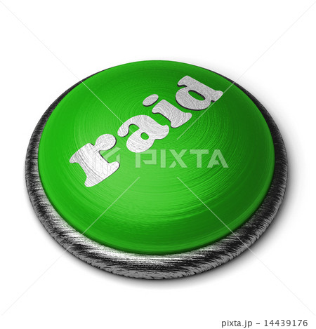 raid word on green button isolated on white 14439176