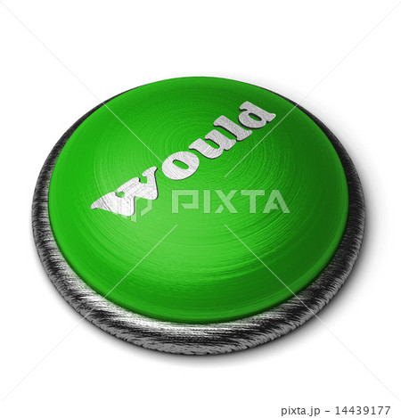 would word on green button isolated on white 14439177