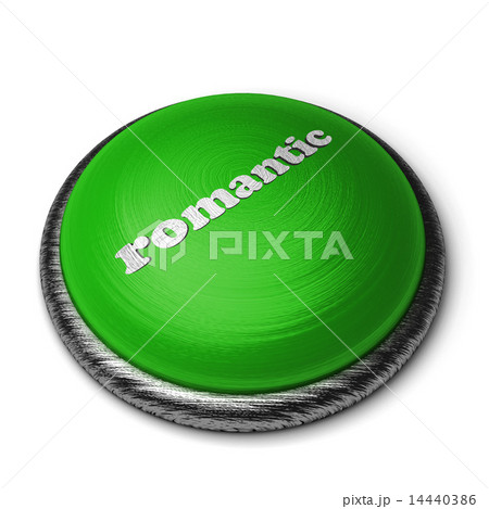 romantic word on green button isolated on white romantic word on green button isolated on white 14440386