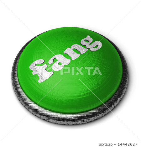fang word on green button isolated on white 14442627