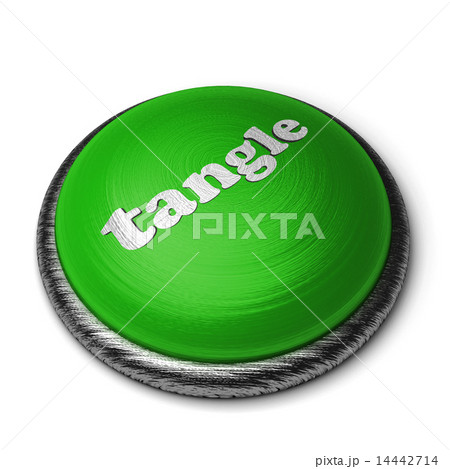 tangle word on green button isolated on white 14442714
