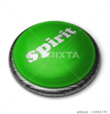 spirit word on green button isolated on white 14443770
