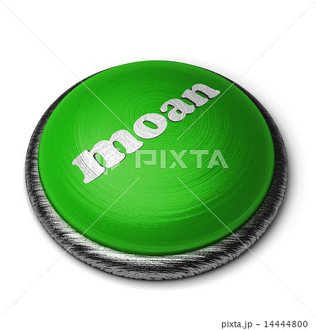 moan word on green button isolated on white 14444800