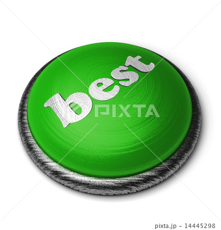 best word on green button isolated on white 14445298