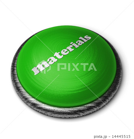 materials word on green button isolated on white 14445515