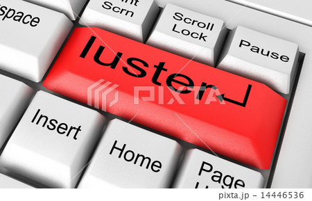 luster word on white keyboard 14446536