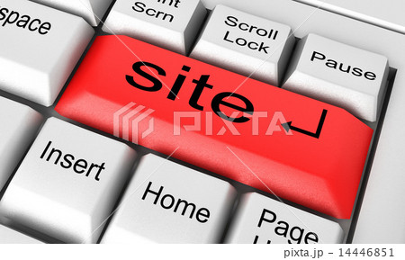 site word on white keyboard 14446851