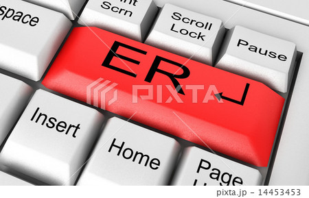 ER word on white keyboard 14453453