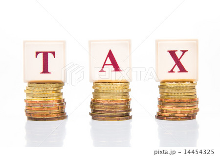TAX concept with a stack of coins 14454325