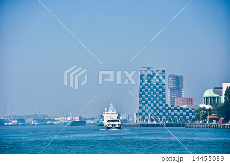 Maas river ports of Rotterdam, The Netherlands 14455039