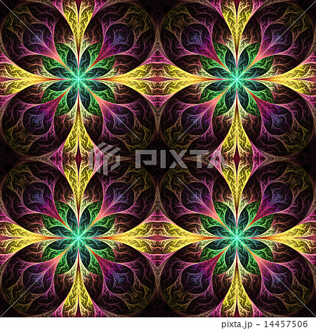 Pattern from fractal flowes in vinous, green Pattern from fractal flowes in vinous, green 14457506