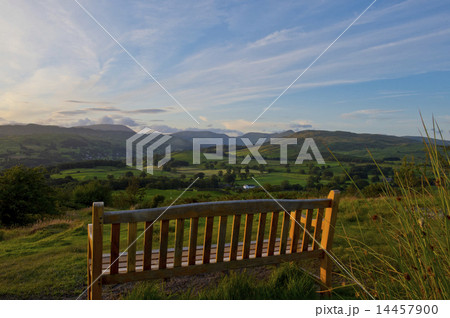 湖水地方　夕陽 14457900