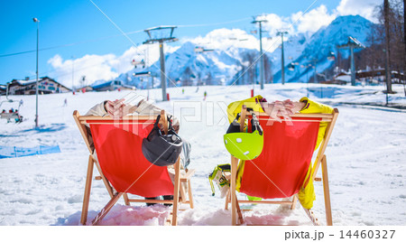 Couple at mountains in winter 14460327