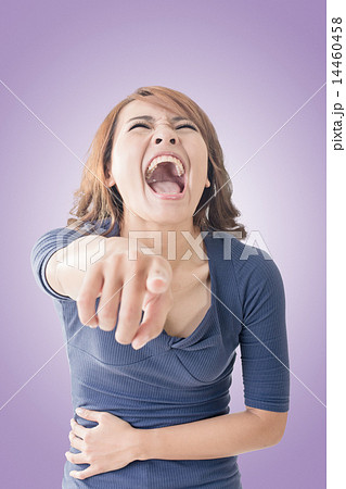 woman pointing and laughing at you 14460458