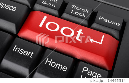 loot word on red keyboard button 14465514