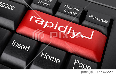 rapidly word on red keyboard button 14467227