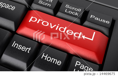 provided word on red keyboard button 14469675