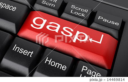 gasp word on red keyboard button 14469814