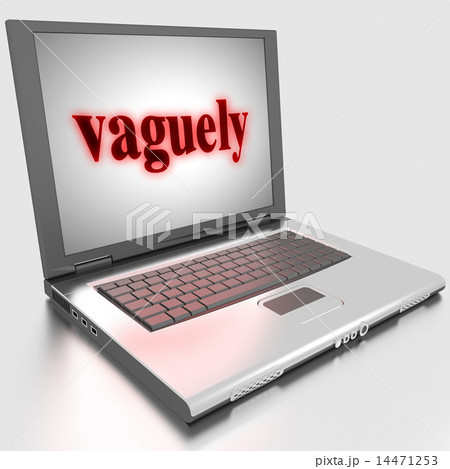 イラスト素材: vaguely word on laptop