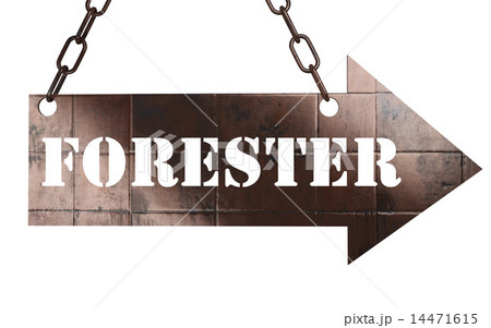 forester word on metal pointer 14471615