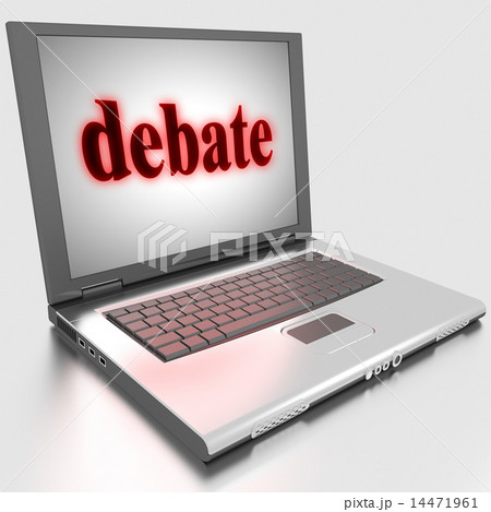 debate word on laptop debate word on laptop 14471961