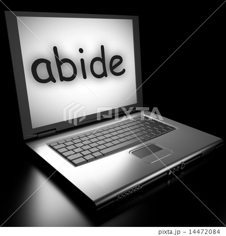 abide word on laptop 14472084