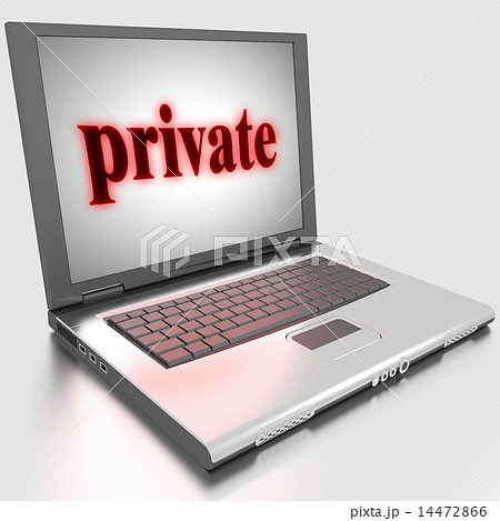 private word on laptop 14472866