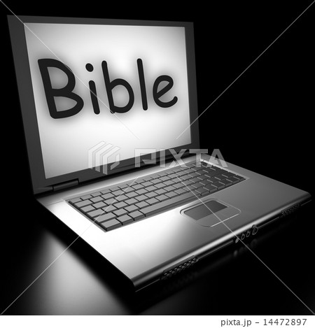 Bible word on laptop Bible word on laptop 14472897