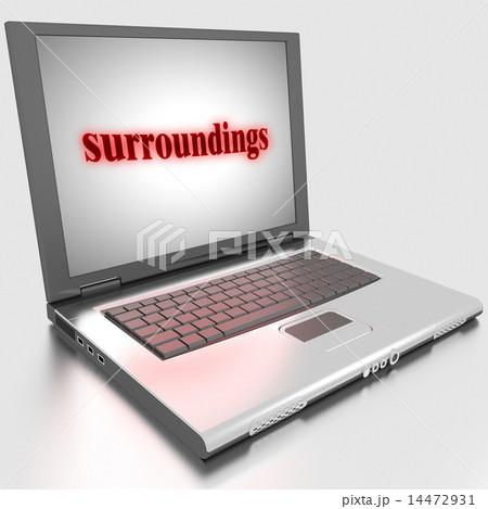 surroundings word on laptop surroundings word on laptop 14472931