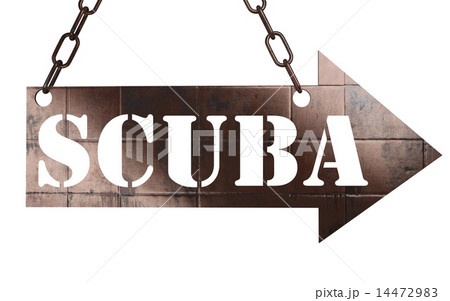 scuba word on metal pointer scuba word on metal pointer 14472983