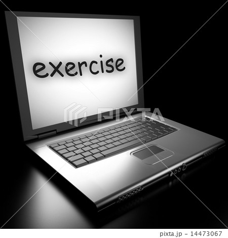 exercise word on laptop 14473067
