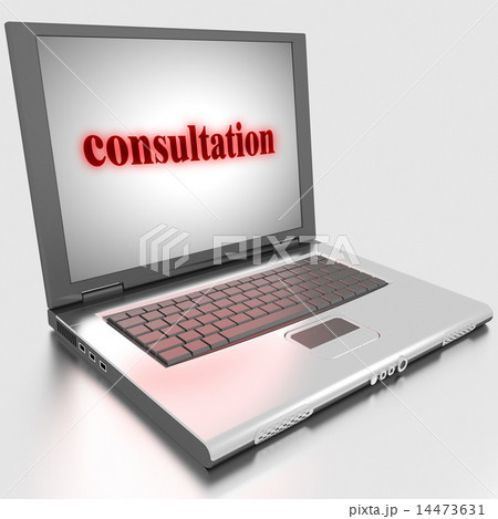 consultation word on laptop 14473631