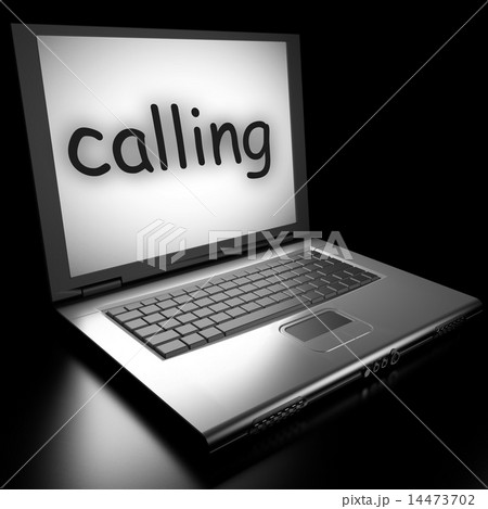 calling word on laptop calling word on laptop 14473702