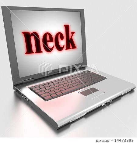 neck word on laptop 14473898