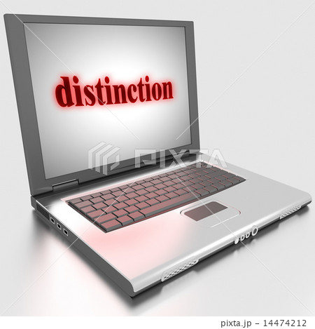 distinction word on laptop 14474212