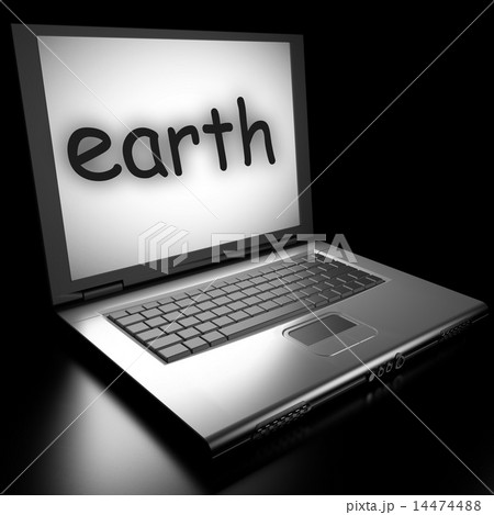 earth word on laptop earth word on laptop 14474488