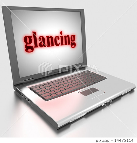 glancing word on laptop 14475114