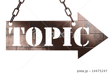 topic word on metal pointer 14475247