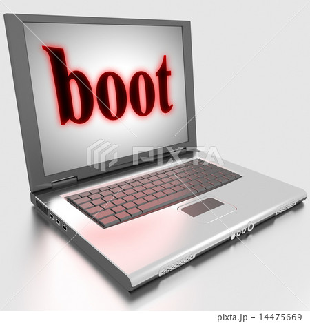 boot word on laptop 14475669